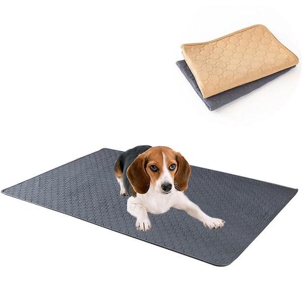 Kjølematte for hund - Selvkjølende matte for hunder og katter, giftfri tykkelse gel kald seng（M Brun）