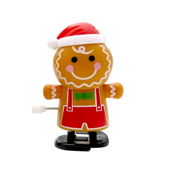 6 stycken nouveauté horloge marche secouant la tête biscuit homme jouet, chaîne sur la chaîne marche, biscuit petit homme，jouets de Noël