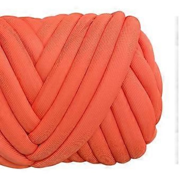 1000G Chunky Garn Jumbo Tubgarn DIY Vikt Garn Handstickning Virkning Armstickning Garn Tjockt Garn för Hattar Korgar Husdjurssäng Vävning Halsduk Orange Orange
