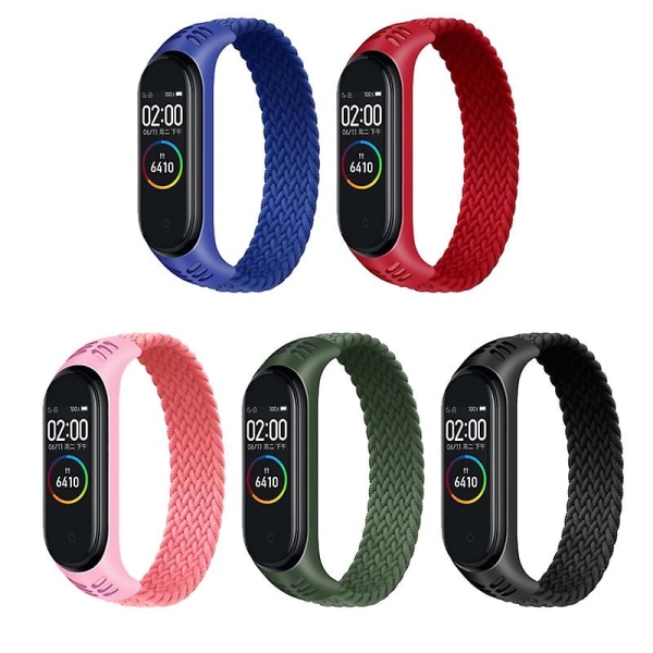 Armbånd for Mi Band 5 Rem Nylon Flettet Armbånd  Håndleddsrem for Xiaomi