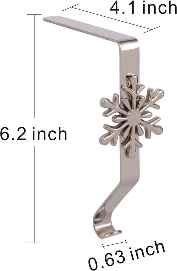 4-pack Eldstadssockhållare, Rensa, Snöflinga