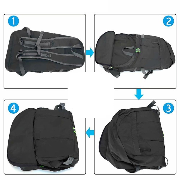 Ultralätt packbar ryggsäck, 20l hopfällbar, campingvandringsdagssäck
