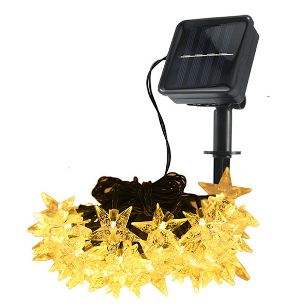 Solcelledrivne lysslynger utendørs, 5M 20 LED solcelledrivne lysslynger utendørs