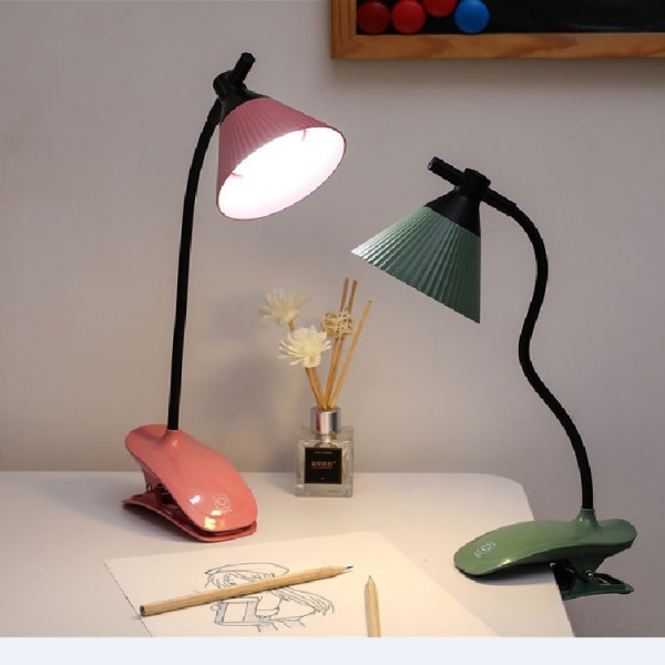 1 pakke USB Creative Clip Desk Lamp Night Market Lamp USB genopladelig