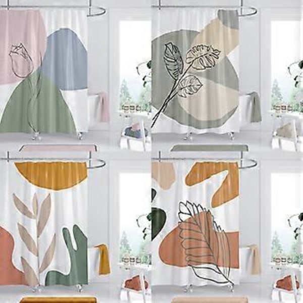 1 stk. Abstrakt blomster bruseforhæng moderne