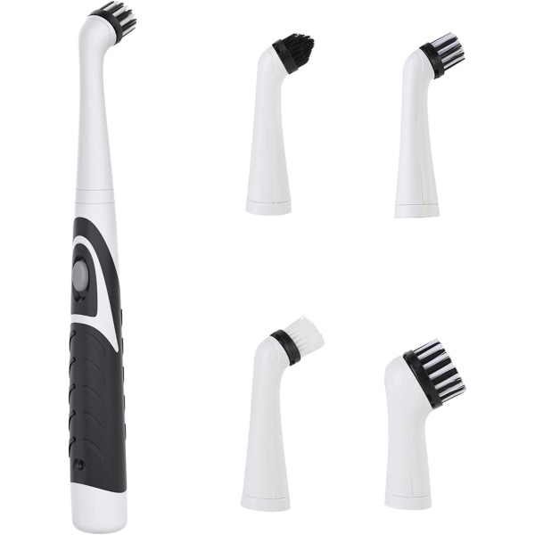 Electric Cleaning Brush Super Sonic Scrubber with 4 Brush Heads f