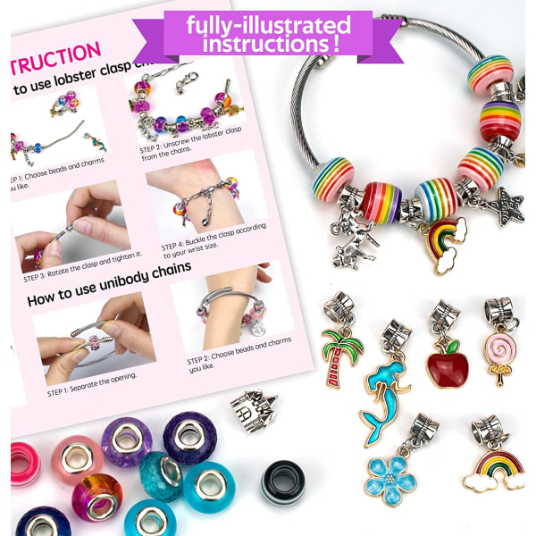 97 delar DIY armband set 8 ~ 12 år flicka julklapp