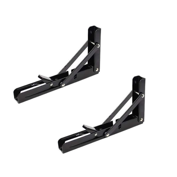 Folding Shelf Bracket 12 Inches, Heavy Duty Stainless Steel Wall Shelf Support Bracket With Install Screws