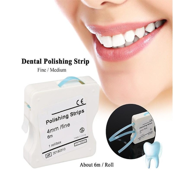 2 rullar/kartong dentala polerremsor 4 mm hartstand interdentalslipverktyg