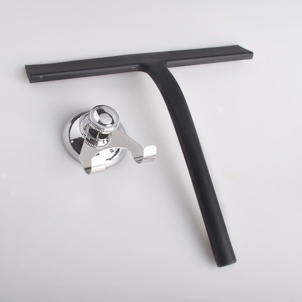 Brusekraber med sugekopholder - 23 cm sort - Vindueskraber