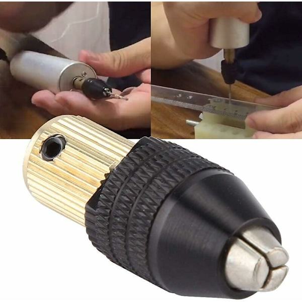Mini nyckellös chuck, mini elektrisk borrchuck klämkapacitet 0