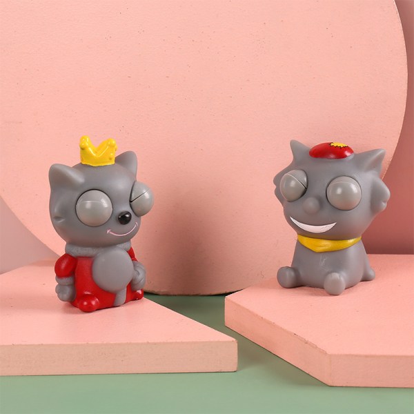 2 st kläm leksak, Popping Out Eyes Squeeze Toys, Squeeze Ball, A