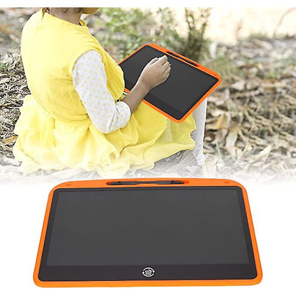 Lcd-ritplatta, 13,5 tum Lcd-ritplatta för barn, ritplatta för barn, ritplatta för barn (flerfärgad orange)