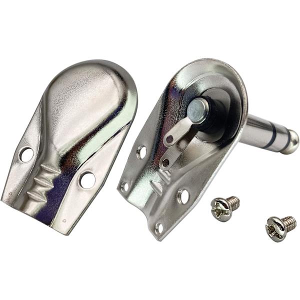 Høyrevinklet 6,35 mm metallstikkontakt 90 grader 3-polet 6,35 mm 1/4'' hann