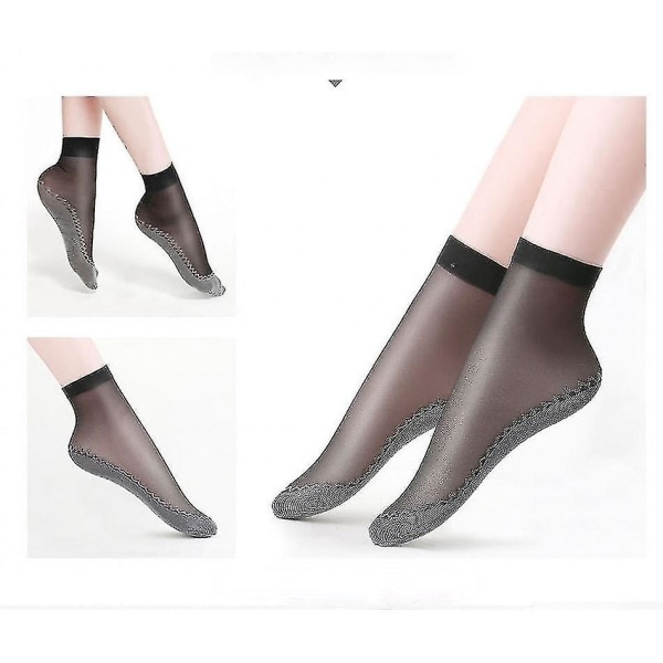 [Dams Cotton Bottom Non-slip Ankle Stockings] [ Ultra-thin Invisible Anti-snag Velvet