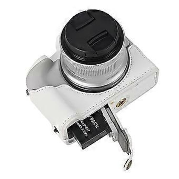 PU-läderfodral med handledsrem för Canon EOS R50/R100, halvt kameraskydd