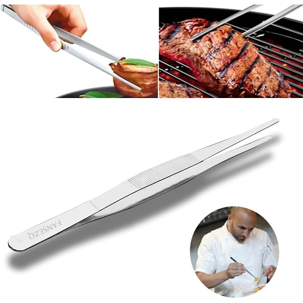 30cm 304 rustfrit stål grillpincet, køkkentænger, køkkentænger