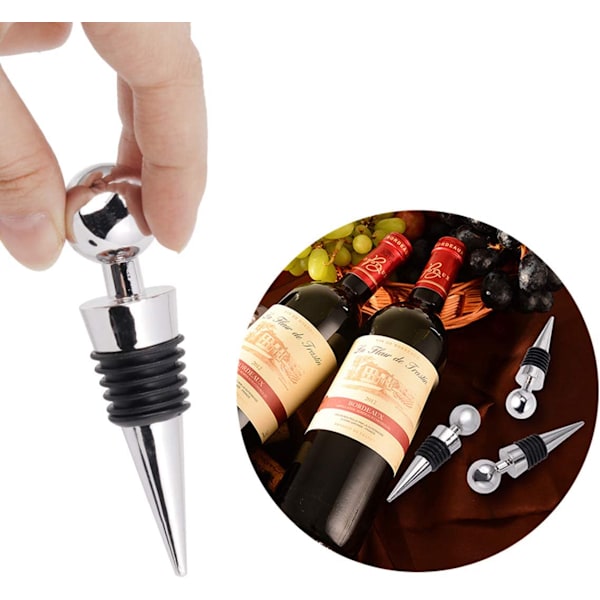 Set med 2 röda vinproppar - Återanvändbara proppar, champagneproppar, röda vinproppar för röda vindrycker, champagne och öl, universell vinpropp