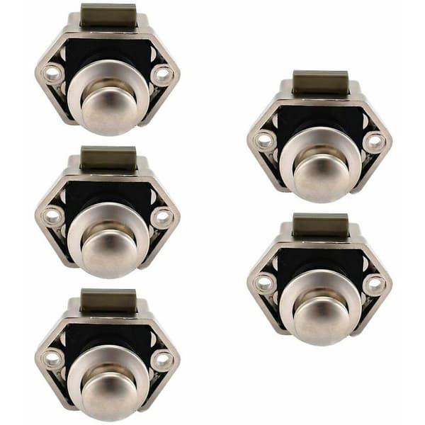 5-pakning Mini Push Button Låser for Skapdør Caravan Bobil