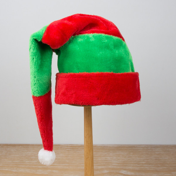 Farverig filt julenissehue er en størrelse julefesthat