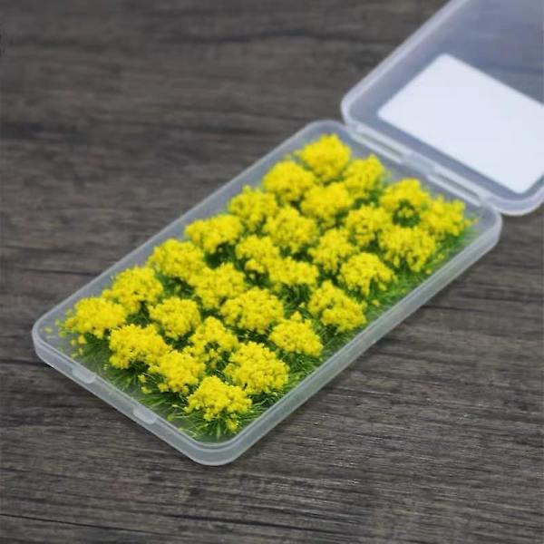 Blomsterklynge Blomster Vegetation Grupper Græs Totter Statisk Landskab Model Diy Miniature Til Tog Landskab Jernbane Landskab Sand Militær Layout