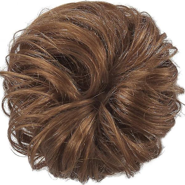 Scrunchie-hiusdonitsi, hiuslisäke, hiusnauha, poninhännän pidennykset (kastanjanruskea)