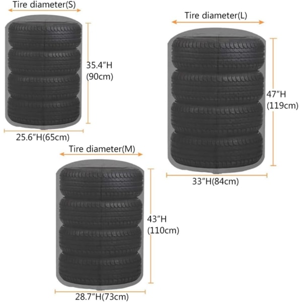 210D rund glidelås dekkregnbeskyttelse, 73*110cm