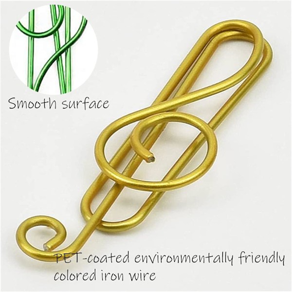 50 stk. farverige papirclips, kreative papirclips, metalpapir