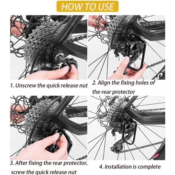4 stk. cykel bagskifter beskyttelse, cykel bagskifter beskyttelse