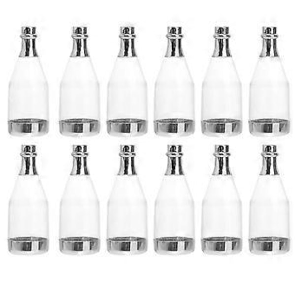 12 stk. Champagneflasker Godteriflaske Esker Dusjfestgaver (Transparent)
