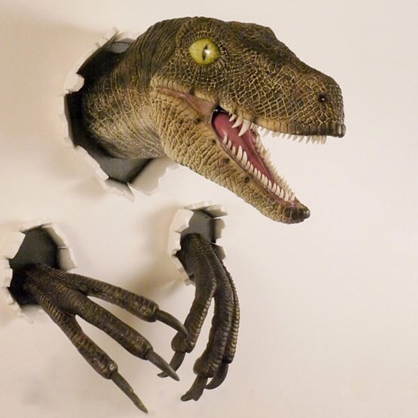 Tyrannosaurus Rex -lelufiguuri seinäkoriste kodin sisustukseen