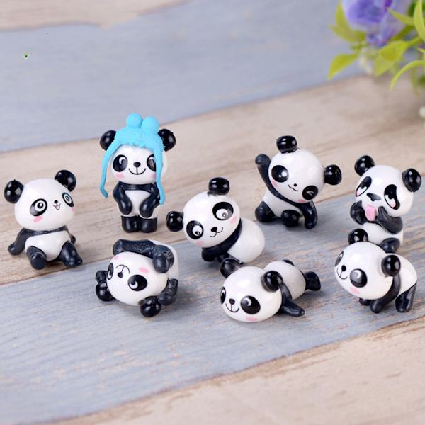 Panda-nukke, Mini Panda -lelu, Panda-kakkukoristeet, Söpö Panda-syntymäpäivä