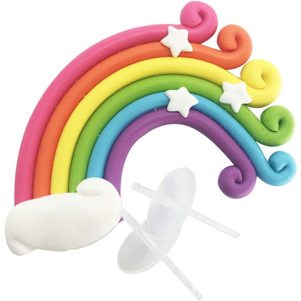 Regnbuekake Topper Cupcake Pick Bryllup Bursdagsfest Gave