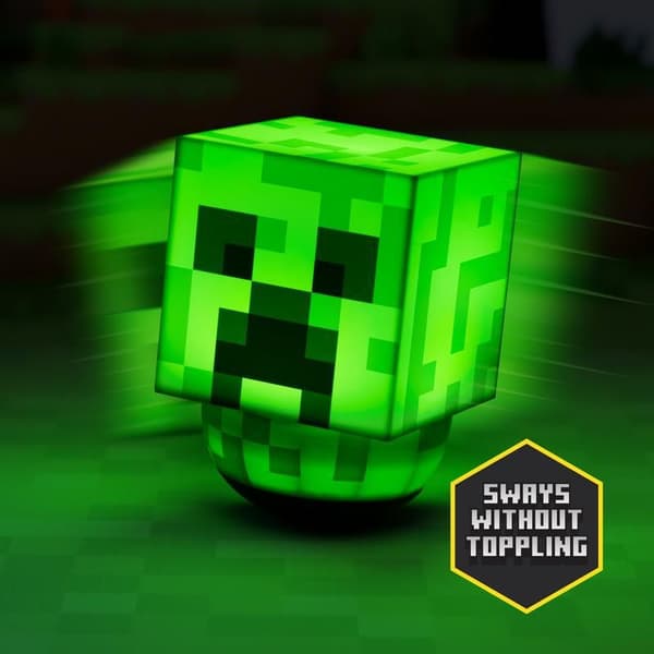 Minecraft Creeper er bange kopformet natlys Gaming Atmosph