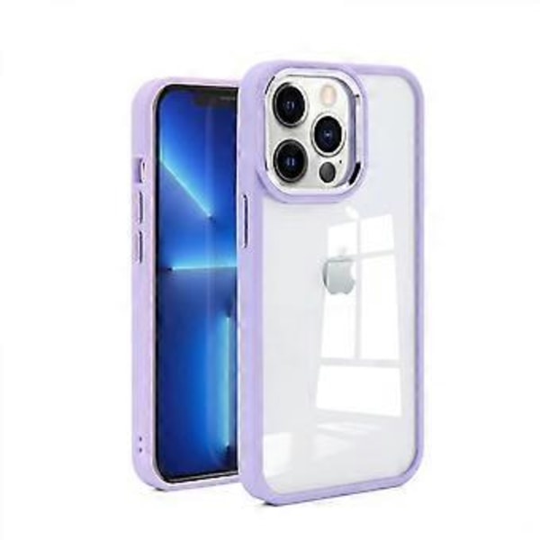 Suojakotelo iPhone 12 Pro Max -puhelimelle, yksinkertainen akryylinen puhelinkotelo iskunkestävä suojakotelo erittäin ohut kuori violetti