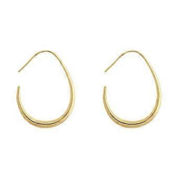 Retro Oval Hoop Øredobber Geometrisk Formet Ørepynt Tilbehør Trendy Enkle Design Ørepynt for Moteelskere