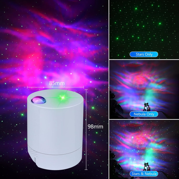 Stjerneprojektor Galaxy Projektor, Utsøgt Nebula Nattelys Oce