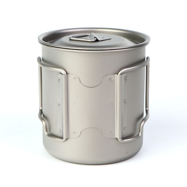 Ultralet bærbart titanium campingkrus 420ML kaffemaskine til vandreture, picnic, rejser og trekking udendørs