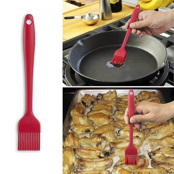 6 stk. Silikonspatler for matlaging Varmebestandige ergonomiske spatler for baking Blandeskjeer Non-stick gummispatel（Brownie-spade）