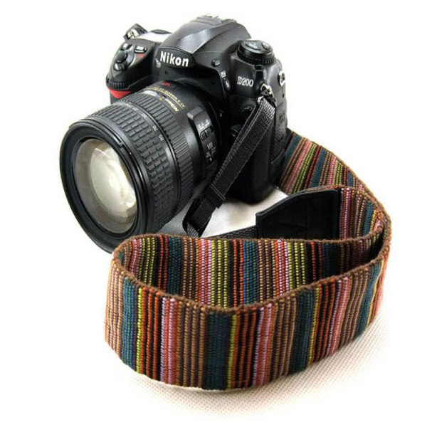 DSLR/SLR digitalkamerarem SLR-rem med vadderade förvaringsfickor - kompatibel med Canon EOS Nikon Pentax och mer