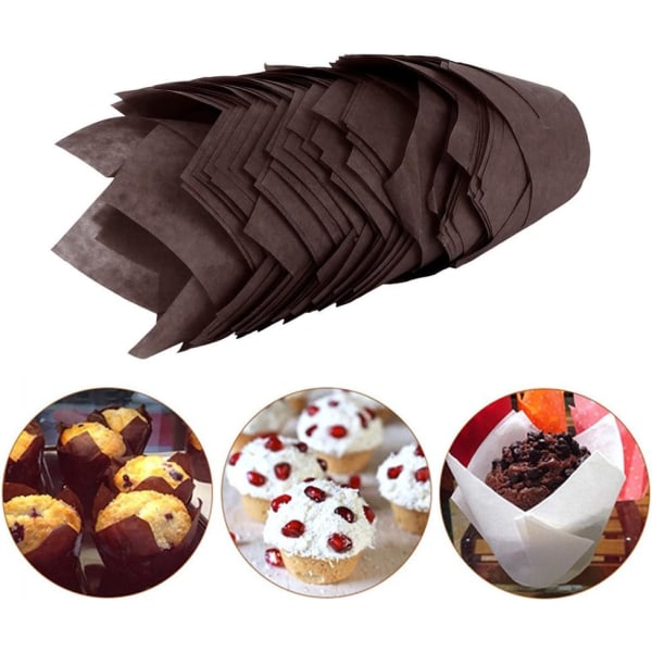 150 Pieces Tulip Baking Paper Cups, Small Cupcake Muffin Wrappers