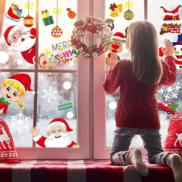 Juldekaler Jul Fönsterdekaler Ren Jul D