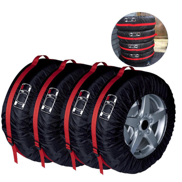 Pakke med 4 (diameter 80 cm) Dækdæksler 16-20" Vandtæt reservehjulsdæksel Bilhjulbeskyttelsesdæksler