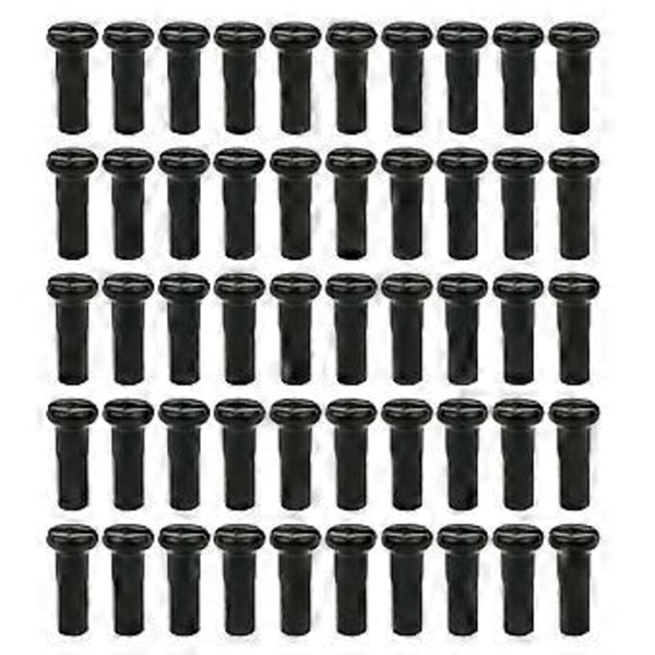 50 st/set Cykelekrar Nippel Stål Metallskydd Mountainbike Del Fixed Gear Landsvägscyklar Universal Praktisk Skyddande 50st 14G svart 12mm 50pc 14G black 12mm