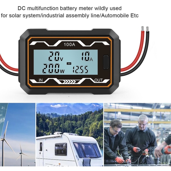 DC 20V 100A Voltmeter Ammeter LED Digital Voltmätare Mätare, DC Strömförsörjningsmätare Voltmeter Ammeter Strömförsörjningsmätare Testare