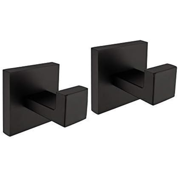 Klädhängare för badrum, väggkrok i rostfritt stål för handdukar/rockar, 2-pack