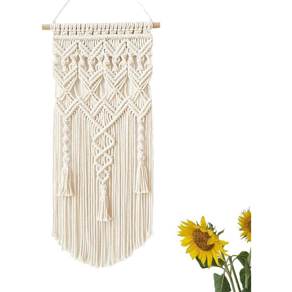 Bohemisk Macrame Väggbonad Vävda för Heminredning