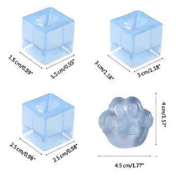 Puristuslelu TPR Jääpala Pehmeä Stressilelu Tuuletuslelu Juhlapalvelus Paineenpoistolelu ADD Dekompressiolelu clear square 1.5cm