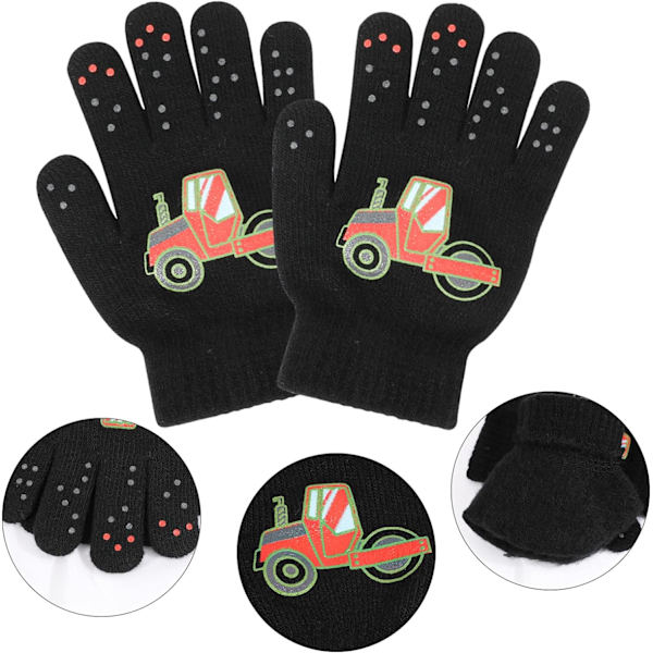 Vinterhandskar för barn, 3 par helfinger magiska handskar stretchiga