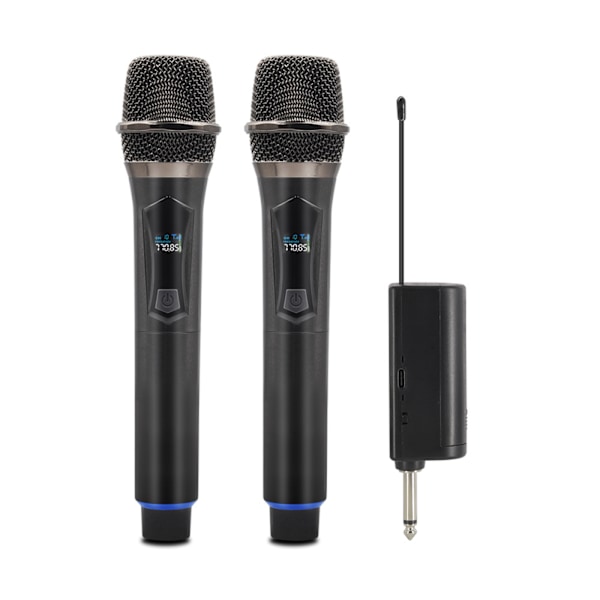 Trådløs mikrofon Dual Cordless Metal Dynamic Mic System